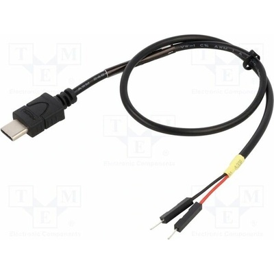 Delock 85420 USB C vidlice kolíkový konektor 1pin x2 0,3m černý