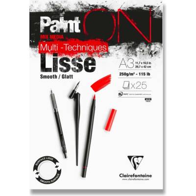 Clairefontaine Paint'ON Smooth - blok - A3, 25 listů, 250 g