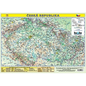 Česká republika mapa A3 lamino