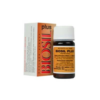 Biosil Plus na vlasy a nehty a pleť 60tbl Naturvita