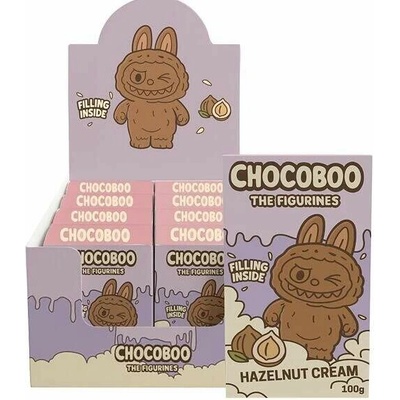 Chocoboo figurka z mléčné čokolády s praskajícími kuličkami s lískooříškovým krémem 100 g – Zboží Dáma