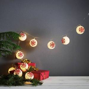 EGLO 411113 - LED гирлянд ORNAMENT 10xLED/3xAA 1, 65m топло бяло (EG411113)