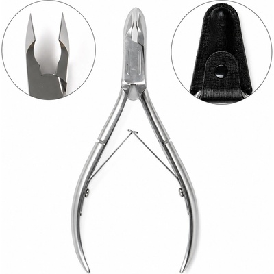 Belotty kleště na kůži 10,5 cm 5 mm s pouzdrem