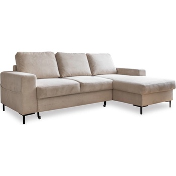 Miuform Бежов разтегателен ъглов диван от рипсено кадифе (десен ъгъл) Lofty Lilly - Miuform (1048ON2)