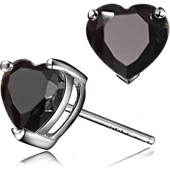 HARAHU Обеци Small Hearts - Черна KP29317 (29317)