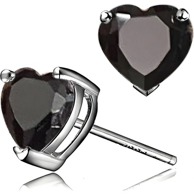 HARAHU Обеци Small Hearts - Черна KP29317 (29317)