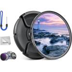 NEEWER 77mm ND2-32 (1-5 Stops) Variable ND Filter Gray Filter with Lens Cap Cleaning Cloth, Precise Adjustment of Neutral Density, Multi-Coated Optical Glass, Camera Photography Accessories - NW