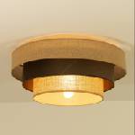 BELIS Таванно осветително тяло WENTA 1xE27/60W/230V, Ø 50 см, юта/кафяво (BE1100)