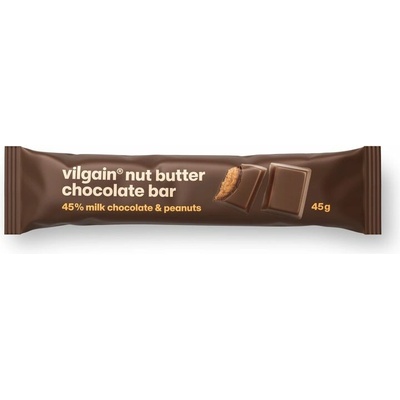 Vilgain Nut Butter Chocolate Bar 45% mléčná čokoláda s arašídovým krémem 45 g – Zbozi.Blesk.cz