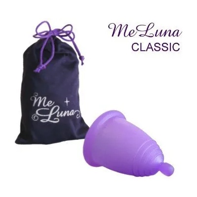 Me Luna Менструална чашка Me Luna размер S плюс 10 таблетки за стерилизация Класик (Classic) Топче Лилав