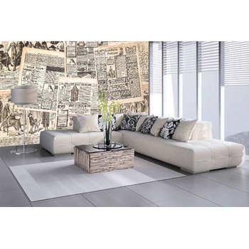 DIMEX ART s. r. o Самозалепваща се флизелинова фототапета античен вестник 375 x 250 см