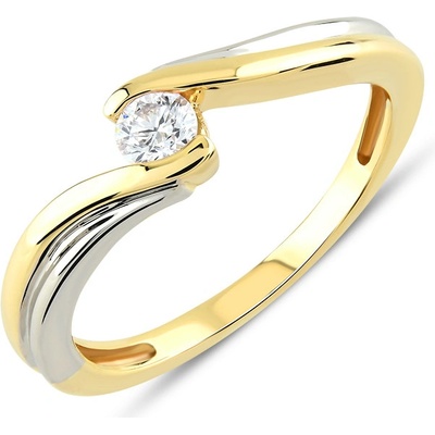 Lillian Vassago Zásnubní prsten s diamantem z kombinovaného zlata LLV59 DR087YW