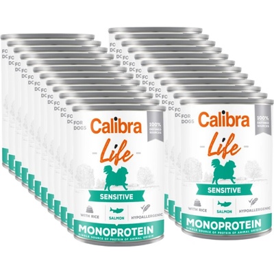 Calibra Dog Life Sensitive Salmon with rice 24 x 400 g