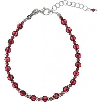 Alisia korálkový náramek ze stříbra a granátu AL4264-Argento-Granato