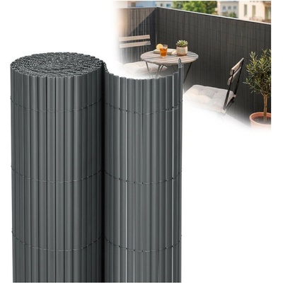 PVC zástěna 1x5 m na balkon plot SPRINGOS GA0238 šedá