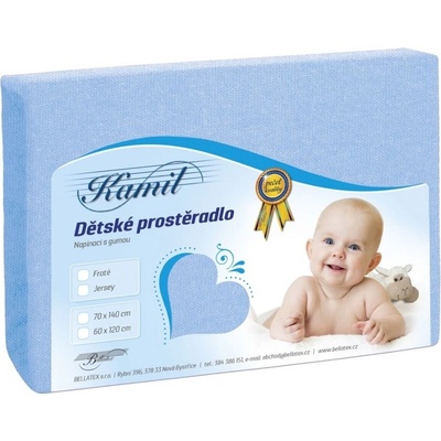 Bellatex prostěradlo jersey světle modré 70x140