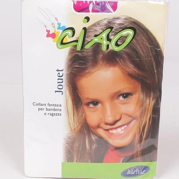 Image 1 of Детски чорапогащник в цвят фуксия с декорация