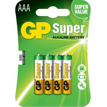 GP Batteries Алкална батерия gp super lr03 aaa, 4 бр. в опаковка / блистер, 1.5v, gp24a (gp-ba-24a-u4)