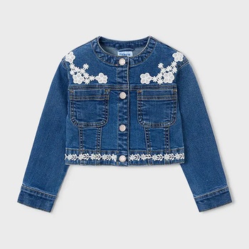 MAYORAL Яке деним гипюр Тъмносин цвят за мини момиче Mayoral