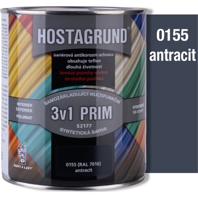 Hostagrund Prim 3v1 S2177 0155 barva na kov antracitová 600 ml – Sleviste.cz