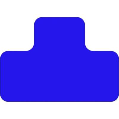 Samolepicí značení umístění palet WT-7110, tvar ''T'' – polykarbonát, modrá, 125×175×75 mm, balení 25 ks