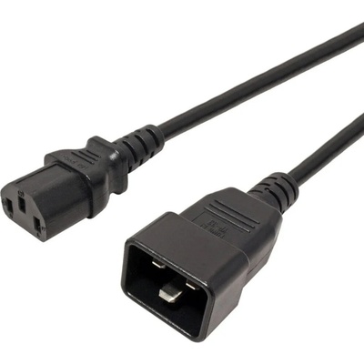 PremiumCord Kabel sítový propojovací 230V 10A 2m, konektory IEC 320 C13 - IEC 320 C20