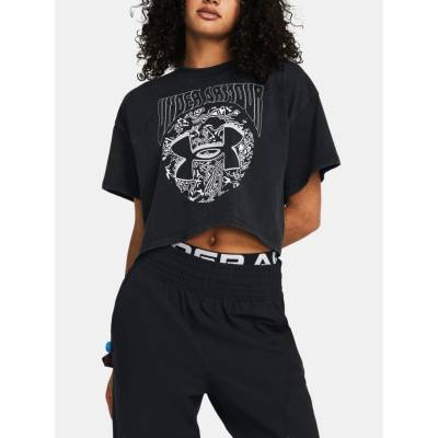 UNDER ARMOUR HW Dusk to Dawn Crop SS Černá