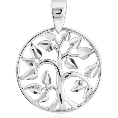 Gemmax přívěsek Strom života z bílého zlata gravírovaný GUPWN 22161