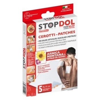 Pharmadoct STOPDOL Náplasti na zmiernenie bolesti 5ks, 9 x 14 cm