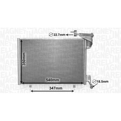 Kondenzátor, klimatizace MAGNETI MARELLI 350203870000