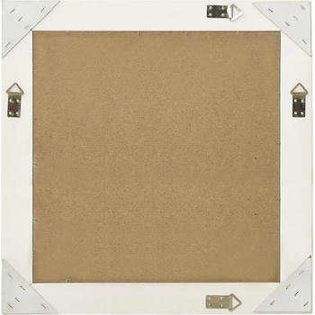 vidaXL Стенно огледало, бароков стил, 60x60 см, бяло (320332)