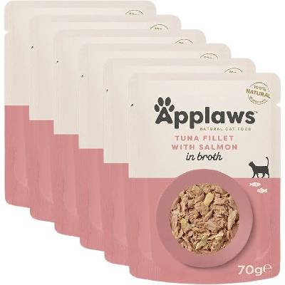 Applaws s tuňákem a lososem v vývaru 6 x 70 g