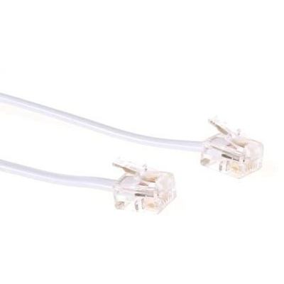 MicroConnect ACT RJ11 - RJ11 cable, White 2.0m 2 м Бяла (ModularCable RJ11 6P/4C 2m)