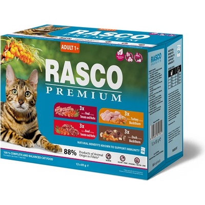 Rasco Premium Cat Adult 12 x 85 g