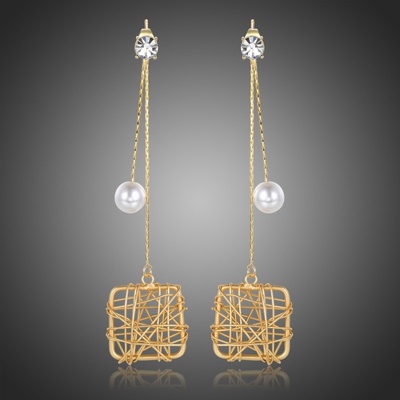 Victoria Filippi náušnice Swarovski Elements Aubrea E0393 zlatá