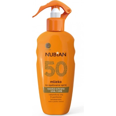 Nubian mlieko na opaľovanie spray SPF50 200 ml