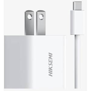 Hikvision Hikvision HIKSEMI Зарядно за телефон - 1бр. USB-C, 1бр. USB-A + USB-C кабел, 33W, американски щепсел HS-HUB-GAN33(STD)/1C1A/33W/WHITE (HS-HUB-GAN33(STD)/1C1A/33W/WHITE)