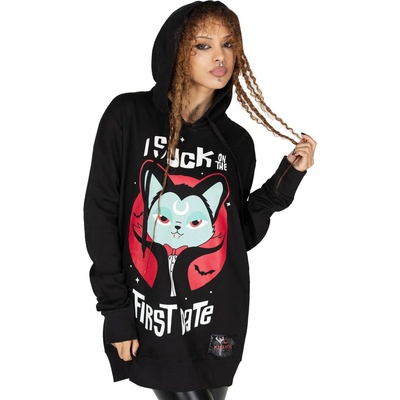 KILLSTAR дамски суитшърт KILLSTAR - Purrrfect - черен - KSRA005749