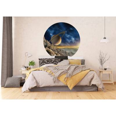 AG Design CR3315 Samolepicí vliesová fototapeta Saturn, rozměry 140 x 140 cm