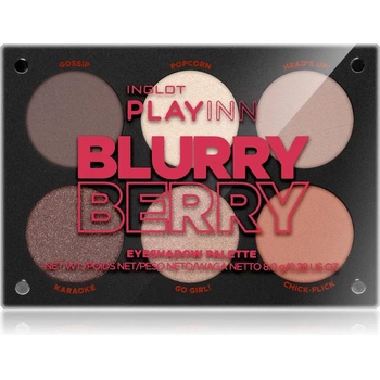 INGLOT PlayInn Eyeshadow Palette палитра сенки за очи цвят Blurry Berry 8 гр