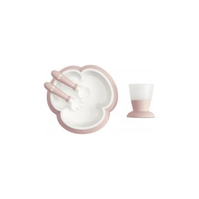 BabyBjörn jídelní set Powder Pink 4 dílný