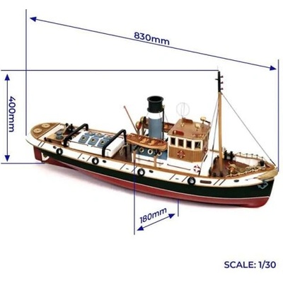 Occre Ulises влекач 1: 30 RC комплект