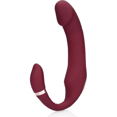Shots Loveline Bendable Vibrating Strapless Strap on Merlot Grape vibrační vkládací dildo s pohyblivou špičkou
