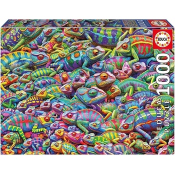Educa Пъзел Educa от 1000 части - Хамелеонски хаос (EDU20582)