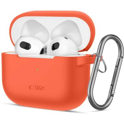 Tech-protect silicone hook apple airpods 3 неоново оранжев (5906302375134)