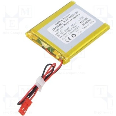 AKYGA BATTERY AKY0535 Akum: Li-Po 3,7V 1400mAh vodiče,konektor JST SYP-02T-1