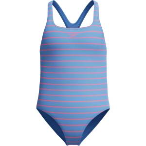 Speedo Цял бански girls stripe print medalist 1pc