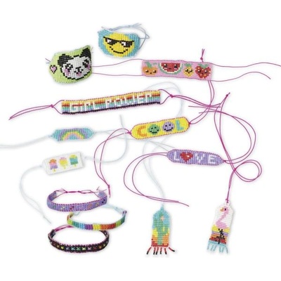 Janod Atelier Комплект за изработка на бижута Тъкани гривни 13 бр от 8 години