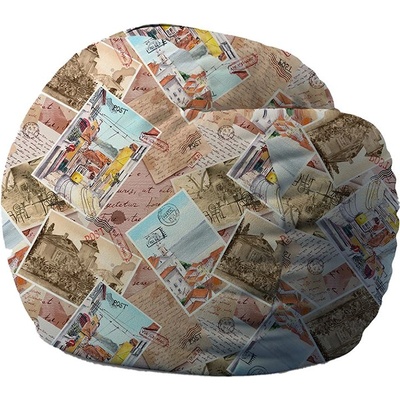 PUFRELAX Барбарон 400л. Matusalem, Wanderlust, Перящ се калъф, Подходящ за деца, Пълнеж с микс от мемори пяна и дунапрен, принт (PUF-M-M-TM-WDL)