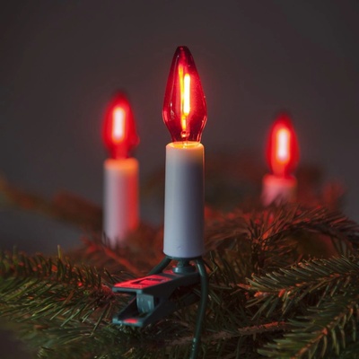 Souprava Felicia LED FILAMENT červená SV-16 16 žárovek FILAMENT 14V 0,2W